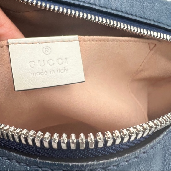 Gucci Small GG Marmont Leather Torchon Crossbody Blue❤️ - Picture 14 of 16